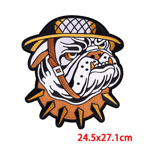 Écusson dorsal brodé biker punk crâne aigle - vue 40