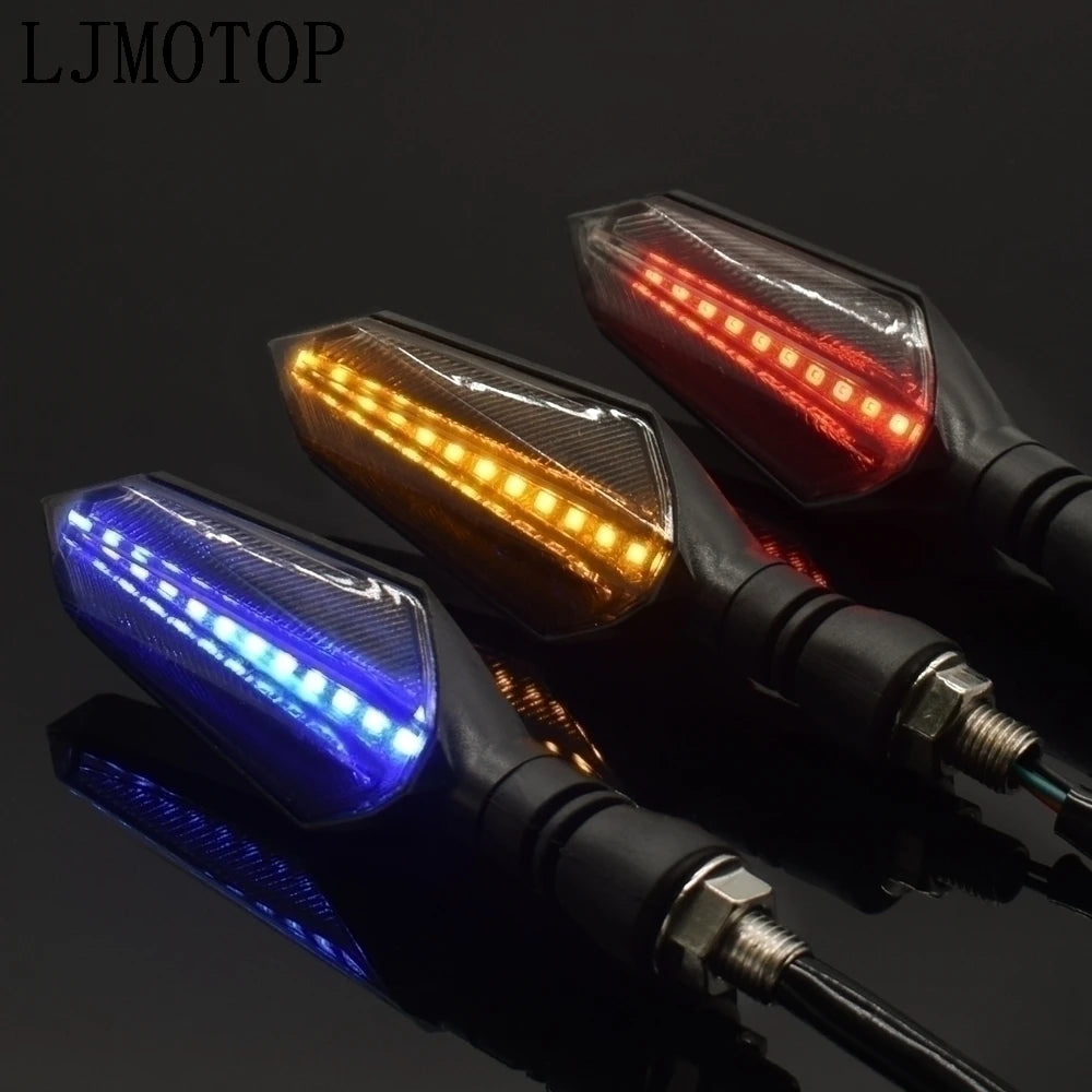 Clignotants LED à défilement séquentiel pour moto, feux de position ambrés - vue 2