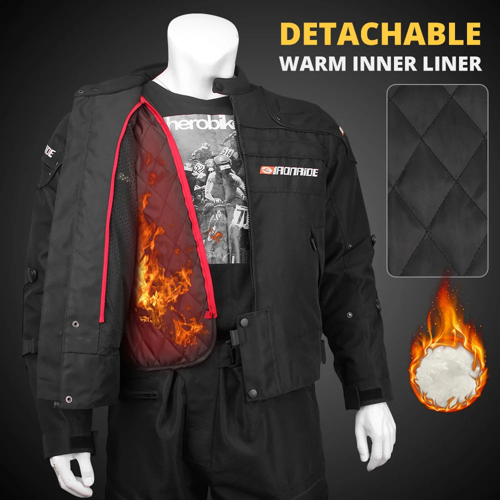 Blouson moto tout-terrain imperméable - vue - vue 2