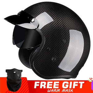 Casque moto jet carbone - vue trois-quarts - vue 14