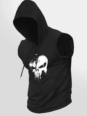 Débardeur capuche skull - vue 1