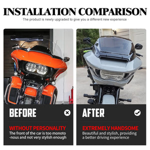 Déflecteur de pare-brise supérieur 12 pouces fumé/transparent pour Harley-Davidson Touring Road Glide FLTRXST, CVO FLTRXSE 2023-2025 – photo 2/8