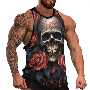 Débardeur crâne 3D oversize homme - vue 19