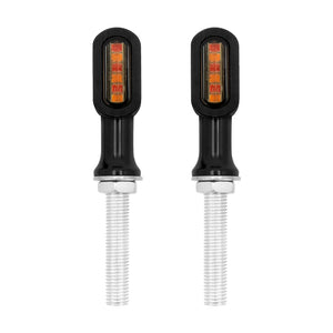 Clignotants LED arrière moto homologués E-Mark rouge/jaune (lot de 2) pour Harley Softail, Touring, Sportster, Dyna - vue 4