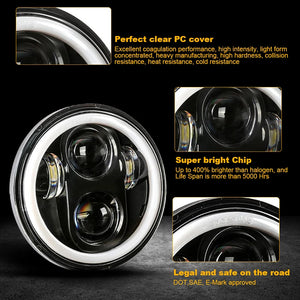 Phare LED 5 3/4 pouces pour Harley Dyna - vue 4
