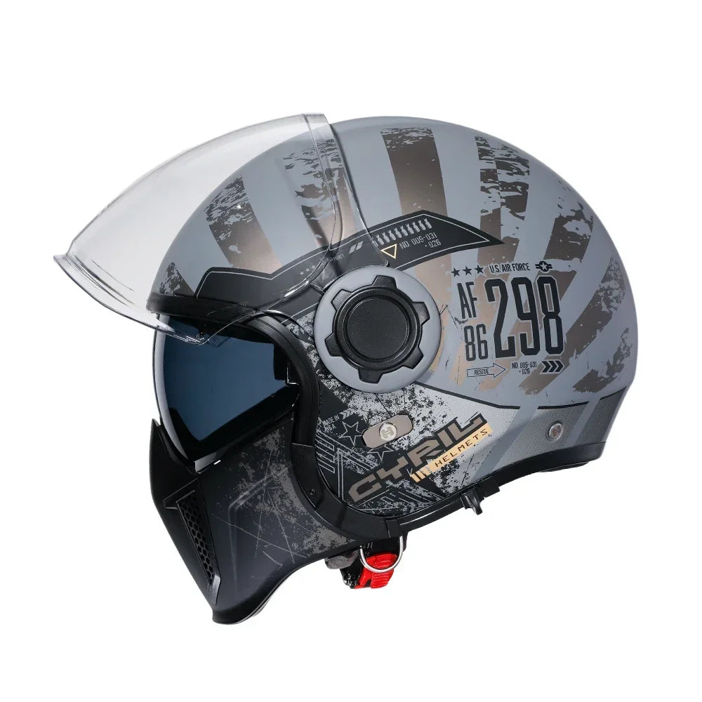 Casque moto modulable rétro, doublure intérieure amovible - vue 2