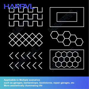 Panneau LED hexagonal nid d'abeille pour garage, atelier et showroom – photo 5/21