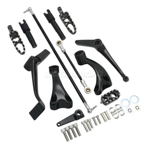 Kit complet commandes avancées CNC, repose-pieds, leviers et biellettes pour Harley-Davidson Sportster XL 883, 1200, 48 2004-2024 – photo 5/20