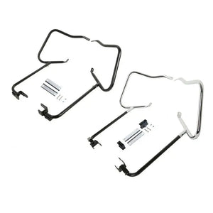 Arceau de protection noir sur sacoche Harley Road King - vue 1