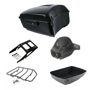 Top case ABS étanche avec dossier et porte-bagages pour Harley Low Rider ST, Sport Glide - vue 7