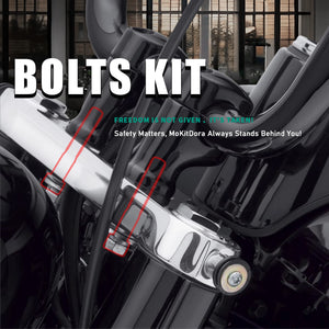 Kit de boulons de rehausseur de guidon avec rondelles et caches - filetage 1/2"-13 pour Harley-Davidson – photo 2/6