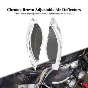 Paire d'ailerons déflecteurs d'air réglables pour carénage batwing Harley-Davidson - vue 10