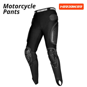 Ensemble blouson et pantalon moto noir et rouge avec protections - vue de face - vue 6