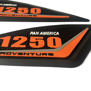 Sticker de protection 3D en caoutchouc orange pour réservoir de Harley Pan America 1250 - vue 4