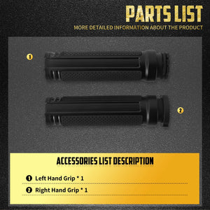 Poignées de guidon 1'' (25mm) - Harley Touring, Softail, Sportster XL/XR, Dyna, V-Rod VRSC, Street Glide, Fat Boy – photo 5/9