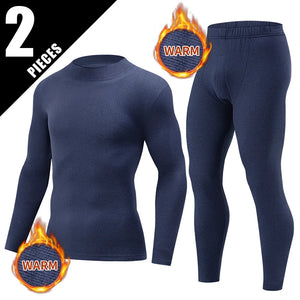 Sous-vêtement thermique homme - Ensemble chaud uni automne/hiver - vue 12