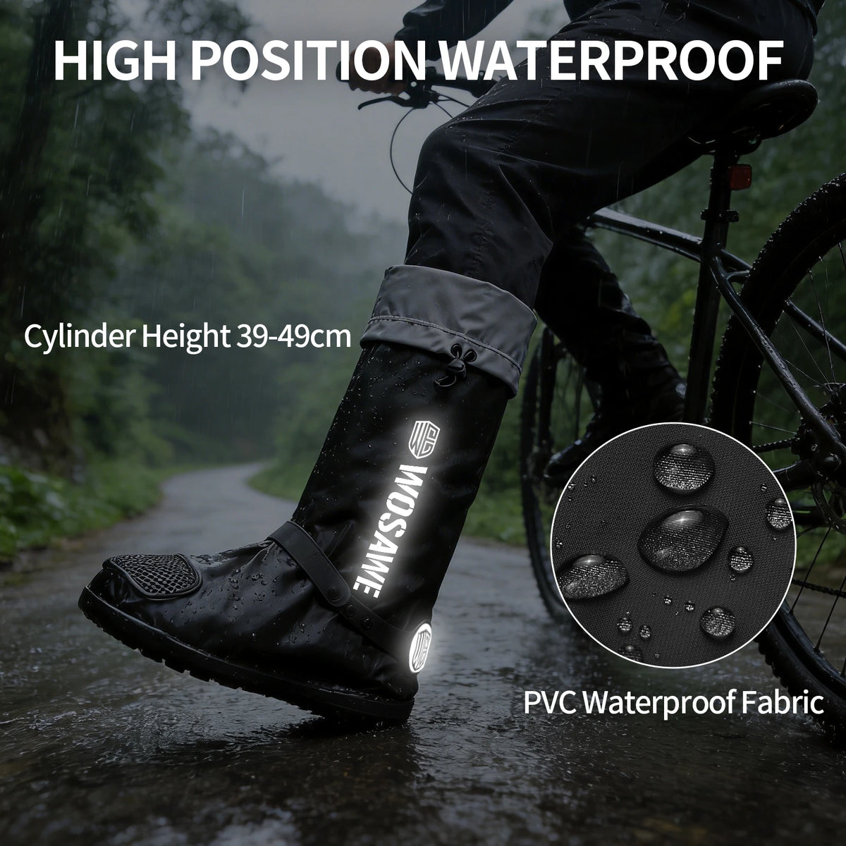 Couvre-bottes imperméables réfléchissants WOSAWE - vue 2