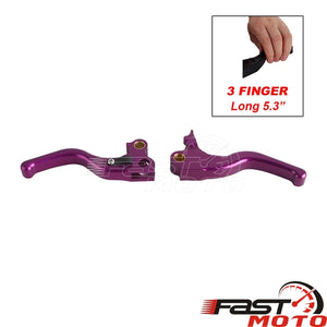 Paire de leviers de frein et d'embrayage noirs pour moto Harley-Davidson Dyna - vue 14