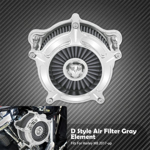 Filtre à air chromé élément gris - Harley Touring, Sportster XL, Dyna, Softail – photo 7/10