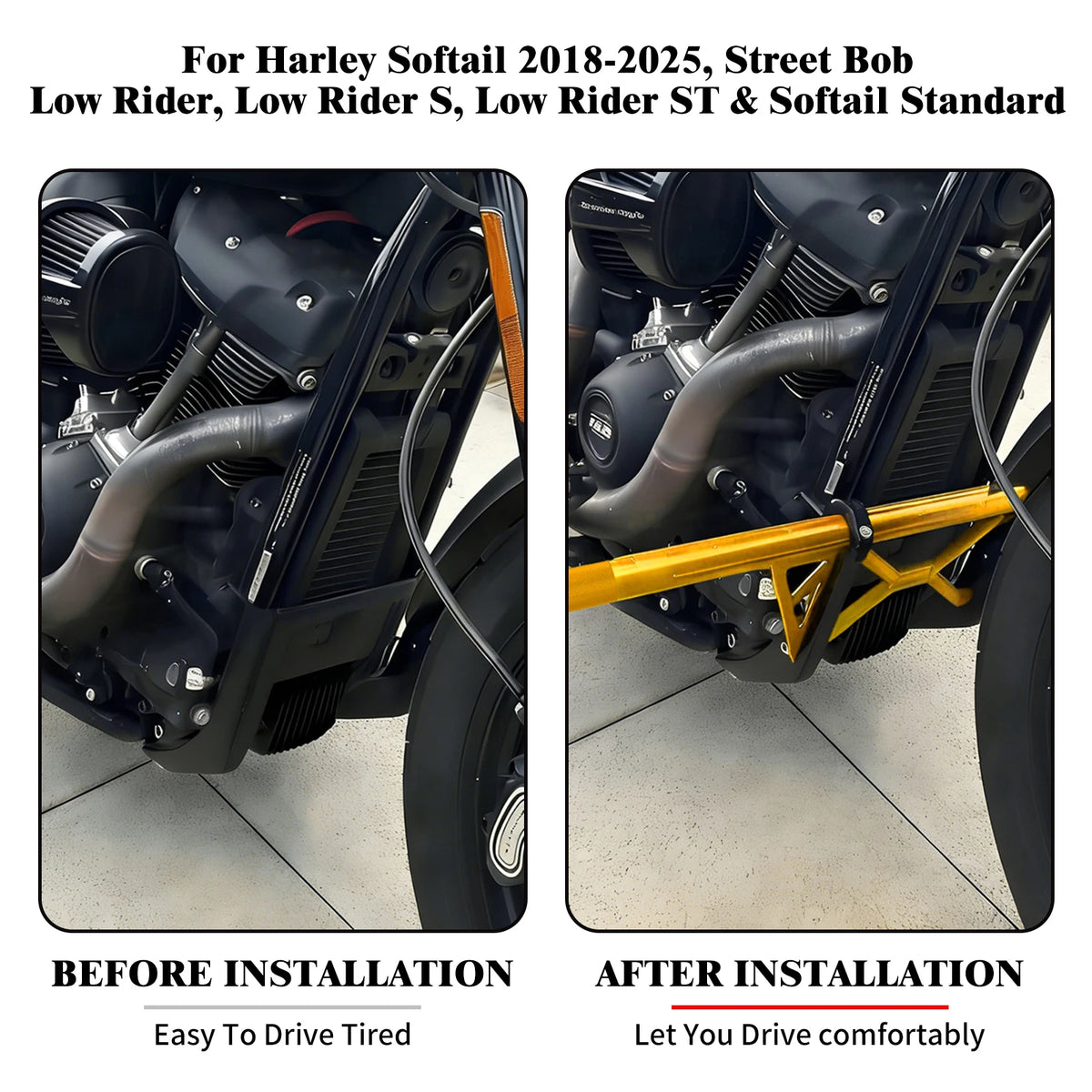 Arceau de protection moteur pour Harley-Davidson Softail - vue 2