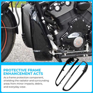 Caches de Radiateur Décoratifs Gauche/Droite (Noir/Chrome) - Harley-Davidson V-Rod, Night Rod, Street Rod VRSC/VRSCA 2002-2010 – photo 4/8