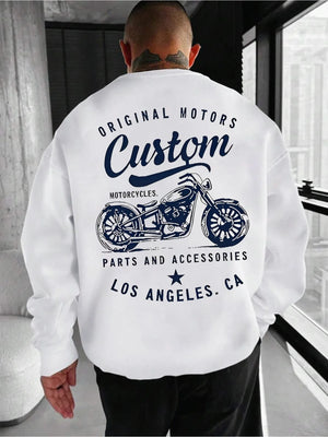 Sweatshirt oversize imprimé moto vintage - vue 2