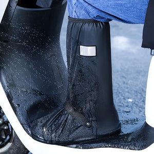 Couvre-bottes imperméables tige haute avec zip latéral et réfléchissants - vue 3
