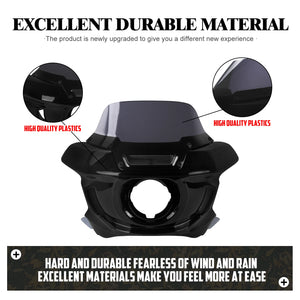 Carénage de phare avant ABS noir avec support pour Harley-Davidson - vue 3