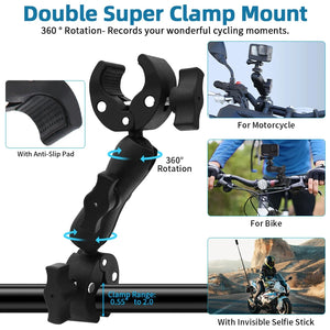 Kit de fixation guidon avec perche pour caméra 360° - vue 3