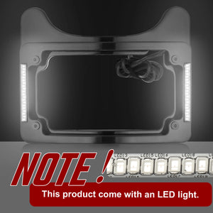 Support de plaque d'immatriculation avec feu stop LED intégré pour Harley-Davidson Street Glide, Road Glide 2014-2023 – photo 3/7