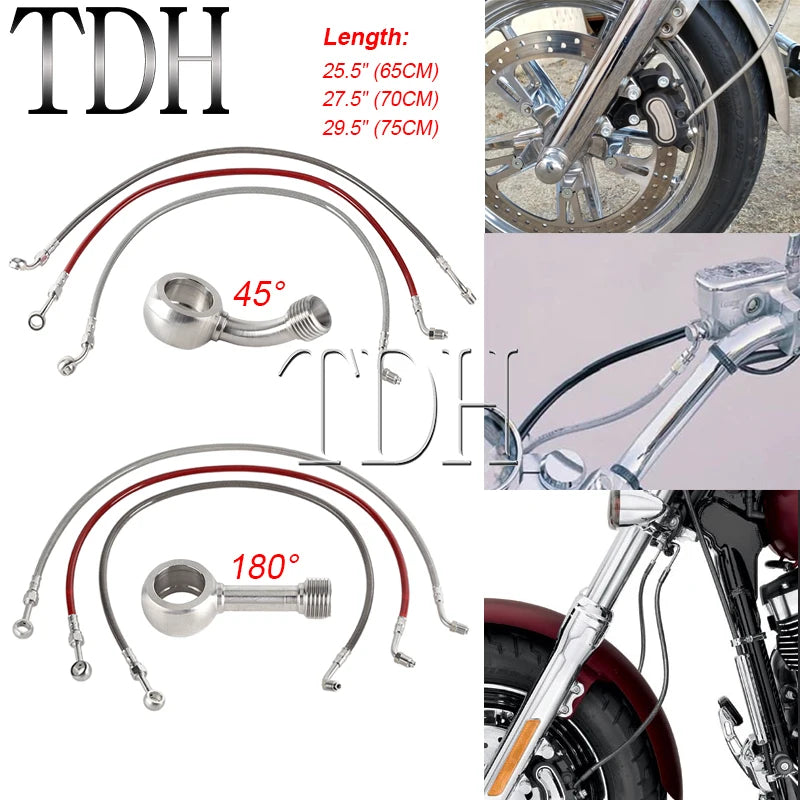 Durite de frein avant supérieure pour Harley-Davidson Softail Fat Bob, Low Rider S, Slim FLSL, Sport Glide