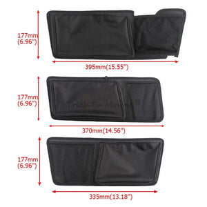 Organiseur en nylon noir installé à l'intérieur d'un top case de moto - vue 2