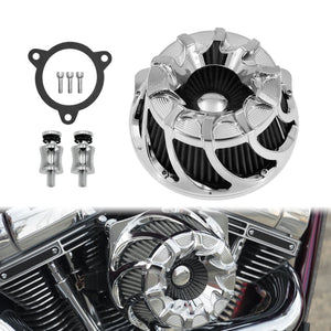 Filtre à air CNC chromé à cornet apparent pour moto Harley-Davidson - vue 25
