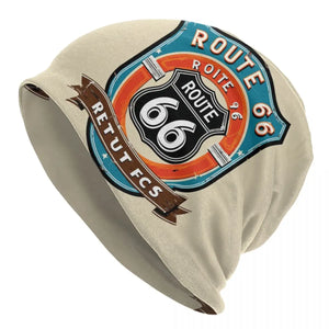Bonnet tricoté biker Route 66 pour l'hiver - vue 1