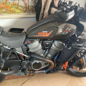 Sticker de protection 3D en caoutchouc orange pour réservoir de Harley Pan America 1250 - vue 2