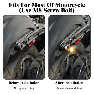 Mini clignotants LED M8 pour Harley - vue 2