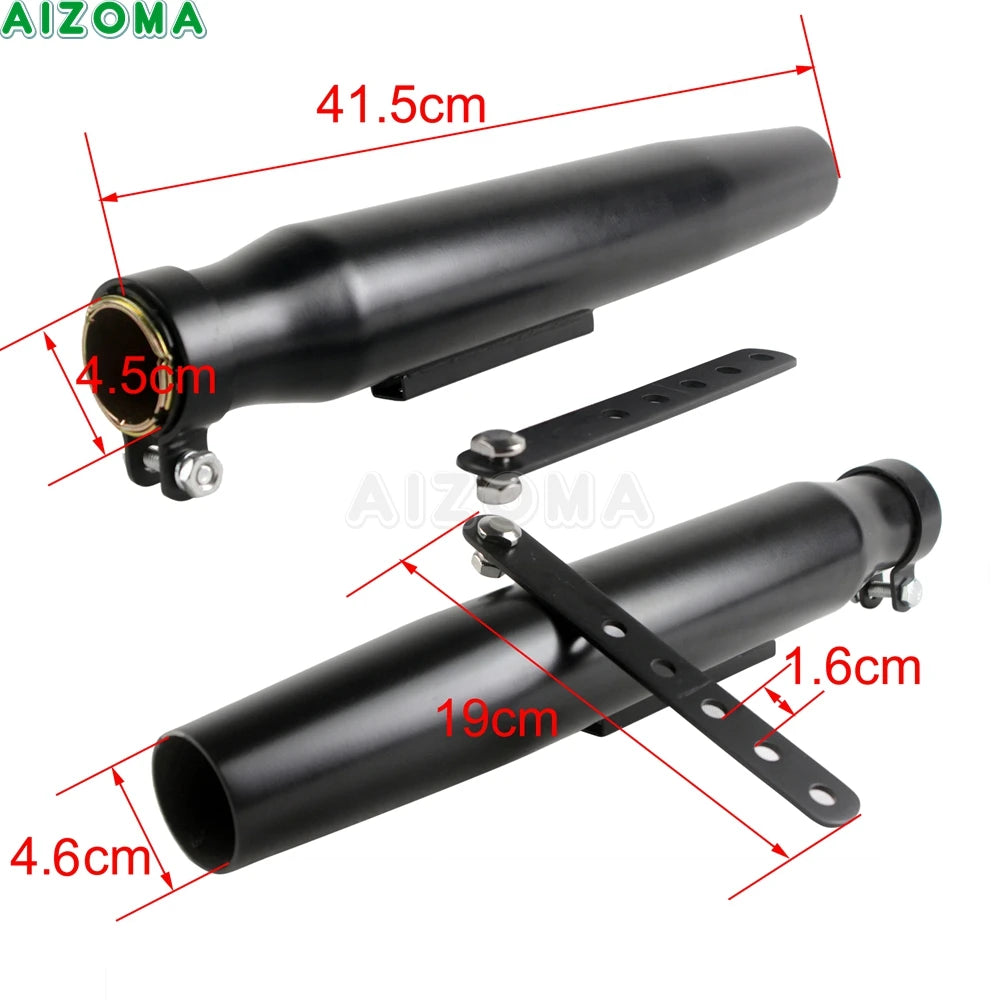 Système d'échappement pour Harley-Davidson Sportster XL, Dyna, Touring, Softail, ainsi que Suzuki et Honda (montage universel, style Café Racer) – photo 2/10