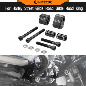 Kit Extensions de Marchepieds Conducteur (+3,2cm) pour Harley Street Glide, Road Glide, Road King – photo 1/7