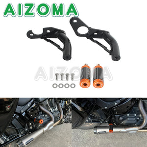 Barre de protection avant colorée sur Harley Softail - vue 8