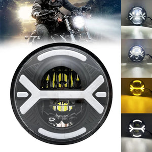 Phare LED noir 5,75 pouces avec feu de jour 40W pour Harley Sportster 883 et XL883 - vue 6