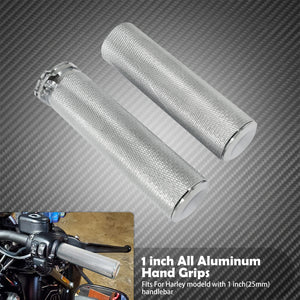 Poignées de guidon tout aluminium moletées pour Harley Sportster Touring - vue 8