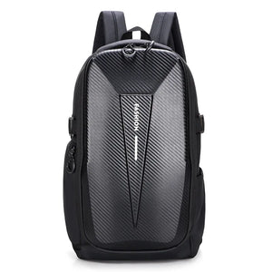 Sac à dos coque rigide noir pour moto et ordinateur portable - vue 1