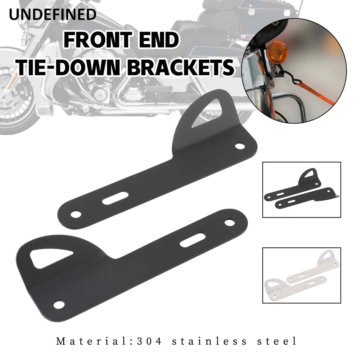 Supports d'arrimage avant inox pour Harley Touring - vue 2
