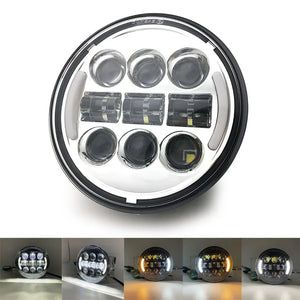 Phare LED noir 5,75 pouces avec feu de jour 40W pour Harley Sportster 883 et XL883 - vue 28