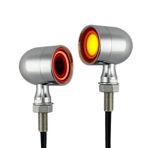 Clignotants LED type balle rétro pour moto chopper et bobber, lot de 2 - vue 9
