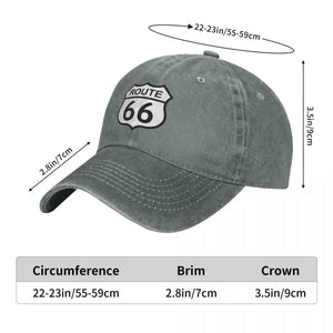 Casquette Route 66 effet vieilli - vue - vue 3