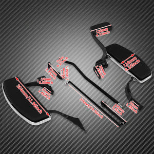 Kit de commandes avancées noires avec repose-pieds plancher pour Harley Dyna Low Rider, Street Bob et Super Glide 2006-2017 – photo 6/7