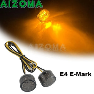 Mini clignotants LED ronds universels pour Harley Softail, Dyna, Touring, Sportster – photo 1/6