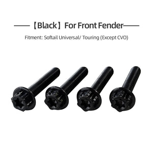 Kit de Boulons Titane Garde-boue Avant / Adaptateur d'Étrier Radial pour Harley Touring, Softail, Sportster – photo 9/14