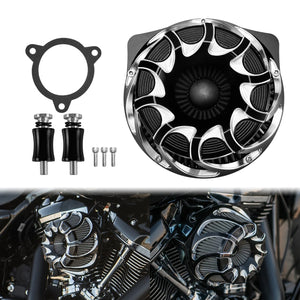Filtre à air CNC chromé à cornet apparent pour moto Harley-Davidson - vue 15